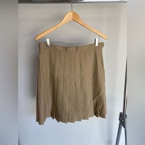 Lands End Pleated Khaki Skirt size 7